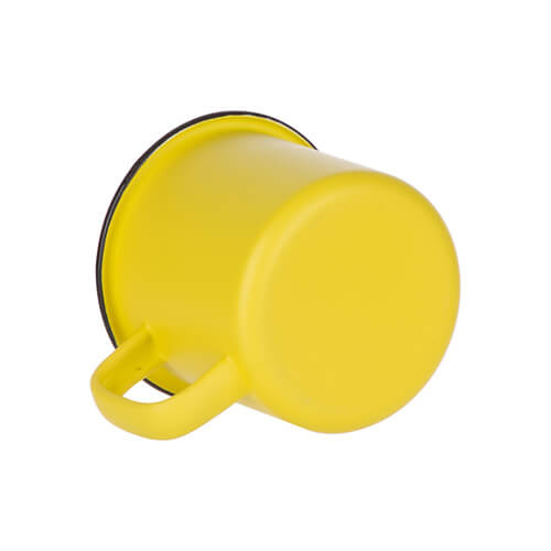 Tazza smaltata da 360 ml per sublimazione - giallo opaco