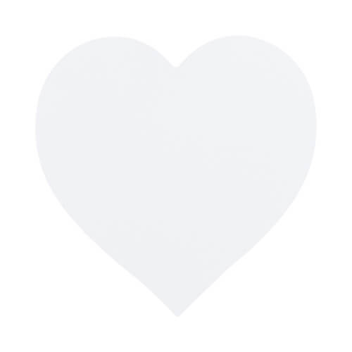 Magnete in plastica 6,5 ​​x 6,5 cm per sublimazione - cuore