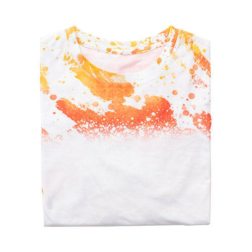 T-shirt Cotton-Like Bleached Leopard Dreams Orange per sublimazione