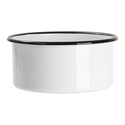 Ciotola per cani smaltata per sublimazione - bianca