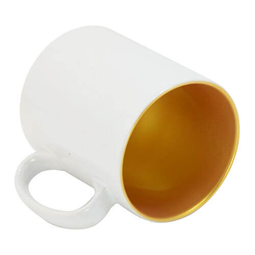 Tazza 300 ml con interno dorato, lucido Sublimazione Termostampa