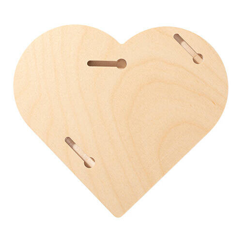 Cornice per foto - cuore in compensato per sublimazione - 15,2 x 15,2 cm