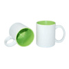 Tazza 330 ml con l'interno verde chiaro  Sublimazione Termostampa