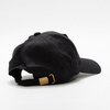 Cappello da baseball in cotone con patch quadrata in velcro per sublimazione - nero