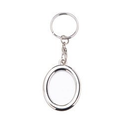 Portachiavi - cornice bifacciale - ovale per sublimazione