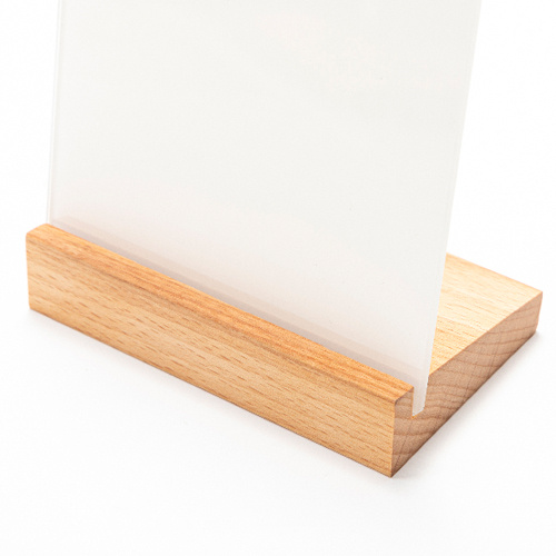 Cornice in vetro con base in legno con sublimazione - 12,7 x 17,8 cm