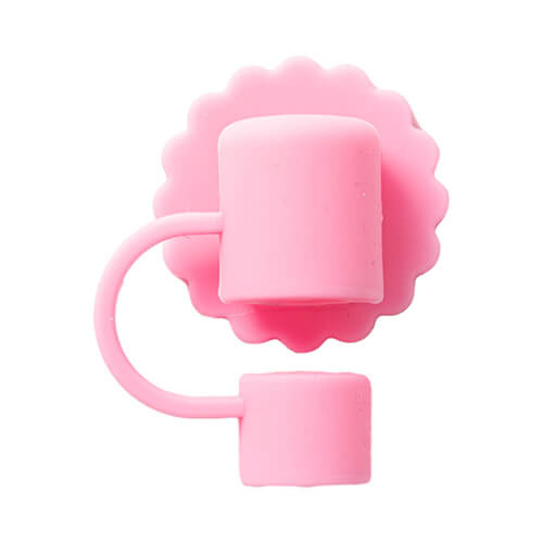 Copertura in cannuccia in silicone Ø 0,8 cm per sublimazione - fiore rosa