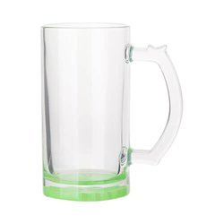Tazza in vetro da 470 ml per sublimazione - fondo verde