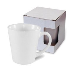 Tazza Latte A+ piccolo, bianco con la scatola Sublimazione Termostampa + KAR3