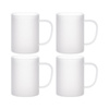 Set di 4 bicchieri con manico 450 ml stampabile