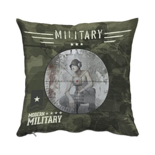 Federa in raso bicolore 38 x 38 cm per sublimazione - Military