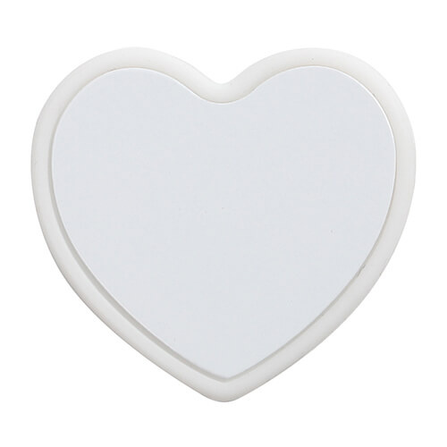 Copri cannuccia in silicone Ø 0,8/1 cm per sublimazione - cuore bianco