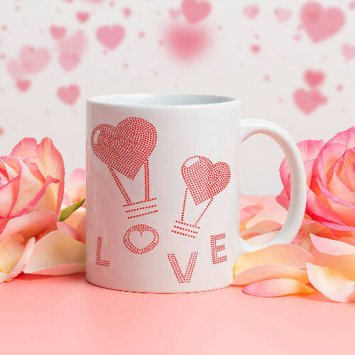 Foglio con zirconi per trasferimento termico - love