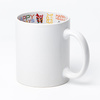 Tazza da 330 ml con interno HAPPY HOLIDAYS per sublimazione con una scatola di cartone