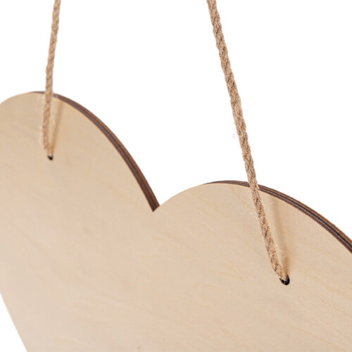 Cuore - etichetta per porta in compensato per sublimazione