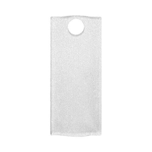 Targhetta portanome in acrilico con glitter 7,8 x 3,2 cm per sublimazione