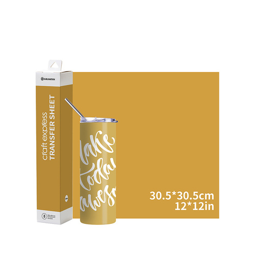 Foglio di trasferimento giallo 30,5 x 30,5 cm - 8 pezzi.