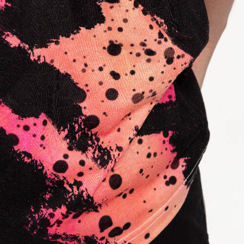 T-shirt Cotton-Like Bleached Leopard Wild Black per sublimazione