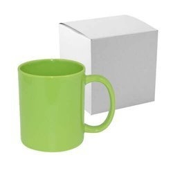 Tazza Full Color verde chiaro, lucido, con la scatolaTermostampa