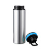Borraccia in alluminio argento da 850 ml con tappo a vite con inserto blu per sublimazione