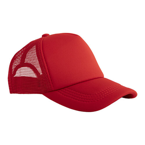 Cappellino Trucker per adulti a colori per sublimazione e trasferimento termico - rosso