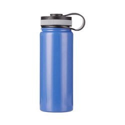 Thermos in acciaio inossidabile 550 ml con tappo avvitabile in bambù da sublimare - blu