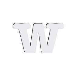 Lettera decorativa da MDF per sublimazione 10 cm W