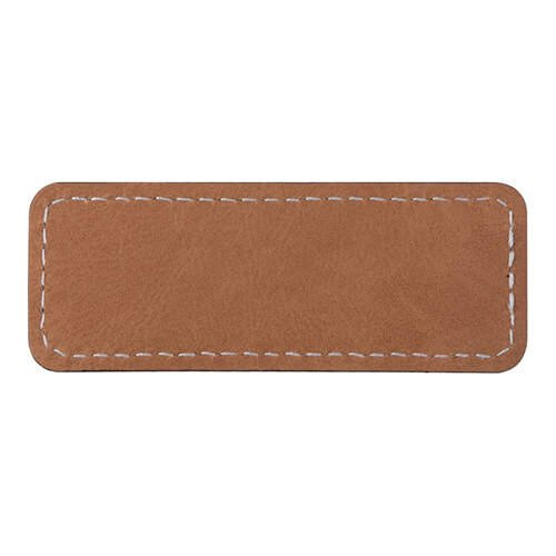 Targhetta in pelle 8,2 x 3,1 cm per sublimazione - Marrone