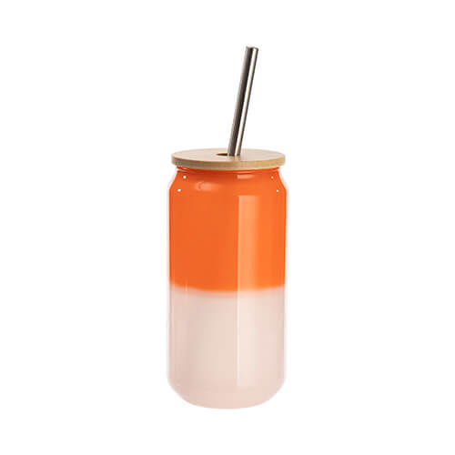 Vetro da 550 ml che cambia colore se esposto al calore per sublimazione - Arancia