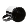 Tazza nera 330 ml con cornice bianca per sublimazione