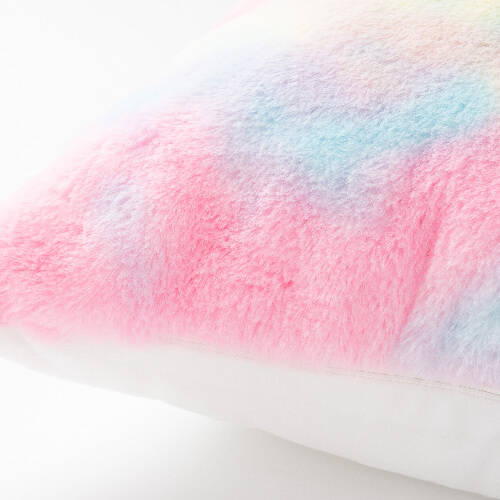 Federa colorata 45 x 45 cm in pile a pelo lungo e microfibra per sublimazione