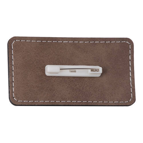 Targhetta in pelle 8,2 x 4,4 cm per sublimazione - grigio