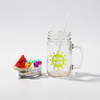 Mug Mason Jar 350 ml satinato senza manico per sublimazione - ghiaccio artificiale e anguria