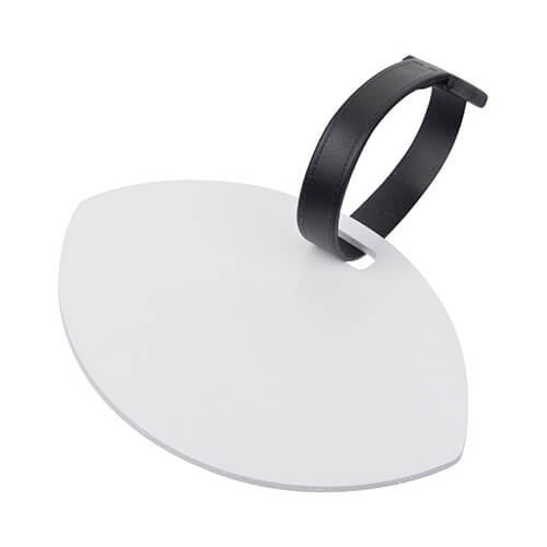 Etichetta bagaglio in plastica per sublimazione - ovale