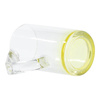 Mug in vetro da 400 ml con manico triangolare per sublimazione - fondo giallo