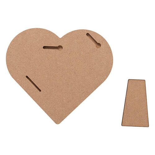 Cornice per foto - cuore in MDF per sublimazione - 20,3 x 20,3 cm