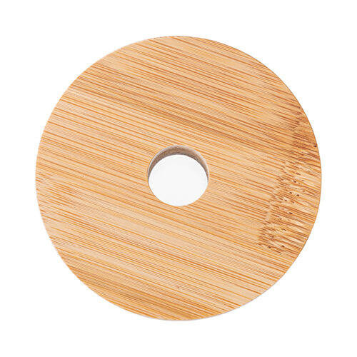 Un coperchio in bambù con foro per tazze serie BN27