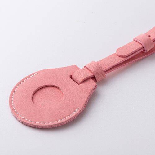 Etichetta per bagaglio in pelle / custodia AirTag per sublimazione - rosa