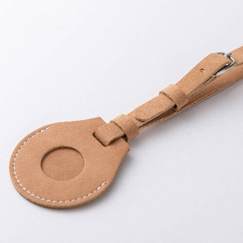 Etichetta per bagaglio in pelle / custodia AirTag per sublimazione - Marrone