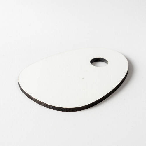 Targhetta portanome in fibra di legno per tazza 780 / 900 / 1050 / 1260 ml per sublimazione - uovo