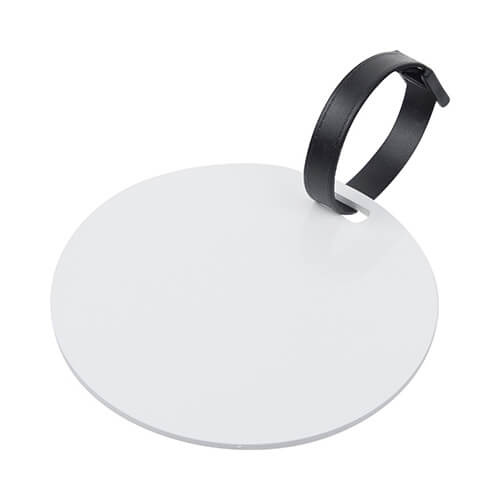 Etichetta bagaglio in plastica per sublimazione - cerchio