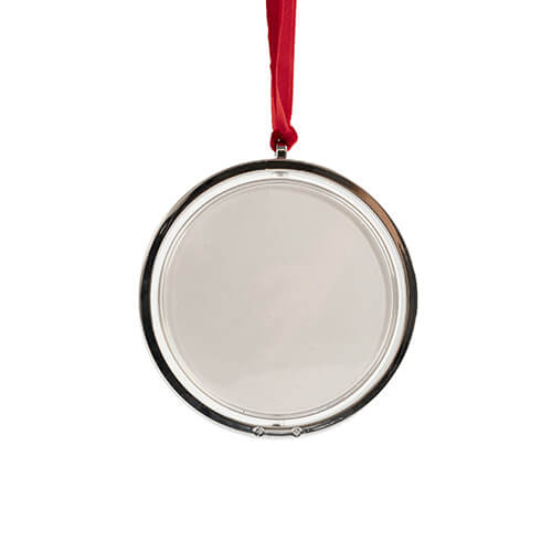 Ornamento rotante per albero di Natale a sublimazione - argento