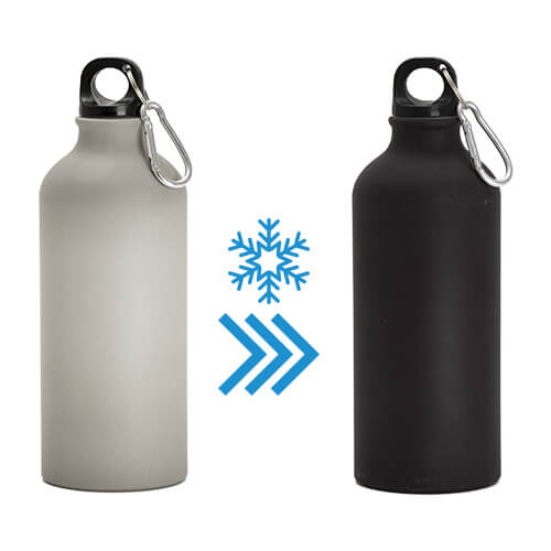 Bottiglia da viaggio da 600 ml per sublimazione - colore cangiante marrone > nero