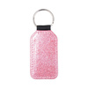 Portachiavi in pelle con glitter per sublimazione - fusto rosa