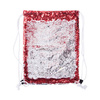 Sacca da portare in spalla 36 x 45 cm con paillettes per la sublimazione - rossa