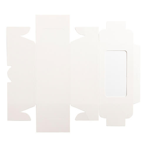 Confezione decorativa con finestra per 2 palline per sublimazione - 9 x 16 x 7,5 cm