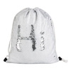 Sacca da portare in spalla 36 x 45 cm con paillettes per la sublimazione - bianca