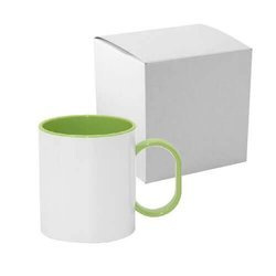 Tazza di plastica 330 ml FUNNY verde con la scatola Sublimazione Termostampa