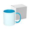 Tazza FUNNY celeste JS Coating con la scatola Sublimazione Termostampa