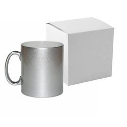 Tazza Soft Color Argento Alu 300 ml con scatola Sublimazione Termostampa